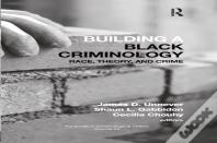 Building A Black Criminology, Volume 24