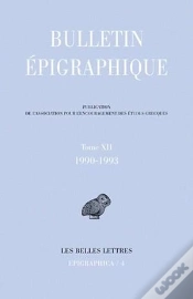 Capa do artigo Bulletin Epigraphique 1990-1993