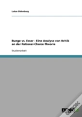 Bunge Vs. Esser - Eine Analyse Von Kritik An Der Rational-Choice-Theorie