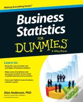 Business Statistics For Dummies
