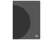 Capa do artigo Caderno A4 agrafado quadriculado com capa de plástico preto (1 unidade)