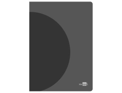 Capa do artigo Caderno A4 agrafado quadriculado com capa de plástico preto (1 unidade)