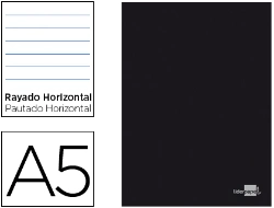 Capa do artigo Stapled Notebook Liderpapel - Black Cover Din A5 - 80 lined pages 60gr
