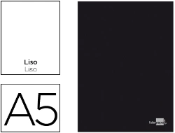Capa do artigo Caderno Agrafado, Liso, Capa Preta - Liderpapel - Dim.A5 80 f 60gr