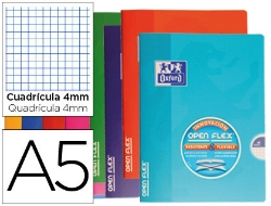 Capa do artigo Caderno Agrafado Oxford, Capa Flexível Optik Paper / Openflex 48 Folhas 90gr Din A5 Quadricula de 4mm - Cores Sortidas
