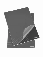 Capa do artigo Caderno capa preta A4 pautado com capa plástica WOOK