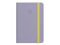 Antartik hardcover notebook with elastic closure, A4 size, lined purple and yellow sheets, 100 sheets, 80 gsm FSC paper. - Preview
