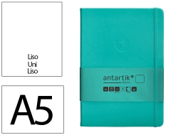 Capa do artigo Caderno com elastico antartik capa dura a5 folhas lisas turquesa 100 folhas 80 gr fsc