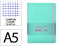 Caderno com elastico antartik capa dura a5 folhas quadricula rosa e turquesa 100 folhas 80 gr fsc - Preview