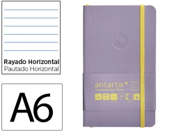 Capa do artigo Caderno com elastico antartik capa mole a6 linhas roxo e amarelo 100 folhas 80 gr fsc