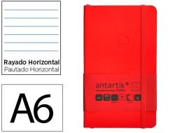 Capa do artigo Caderno com elastico antartik capa mole a6 linhas vermelho 100 folhas 80 gr fsc