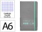 Caderno com elastico antartik capa mole a6 quadricula cinza e turquesa 100 folhas 80 gr fsc - Preview