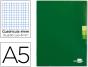 Caderno escolar liderpapel scriptus 48 f din a5 quadriculado 4 mm capa verde papel 90 gr (5 unidades) - Preview