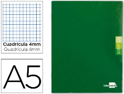Capa do artigo Caderno escolar liderpapel scriptus 48 f din a5 quadriculado 4 mm capa verde papel 90 gr (5 unidades)