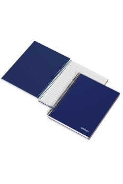 Capa do artigo Caderno Espiral Ambar Capa Dura A5 Azul Pautado