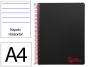 Caderno Espiral Liderpapel A4 Wonder Capa Plástico 80 Folhas 90gr Pautado  com Margem Cor Preto - Preview