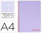 Caderno espiral liderpapel a4 wonder capa plastico 80f 90gr quadricula 4mm com margem violeta - Preview