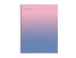 Capa do artigo Caderno Espiral Miquelrius A4 Quadriculado 80 folhas 90 gr gradient rosa/azul