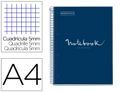 Capa do artigo Caderno espiral miquelrius notebook 1 emotions capa forrada din a4 microperfurado 80 folhas 90 gr quadricula 5 mm cor az