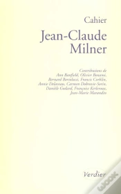 Capa do artigo Cahier Jean Claude Milner