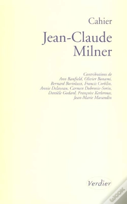 Capa do artigo Cahier Jean Claude Milner