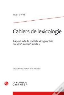 Capa do artigo Cahiers De Lexicologie