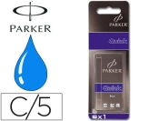 Capa do artigo Caixa com 5 cartuchos de tinta azulpara todos os modelos decanetas da parker