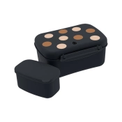 Capa do artigo Caixa De Lanche Aurea Dots 18X8X14Cm Preto Com Placa De Gelo Ta4119