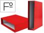 Caixa para pasta de arquivo liderpapel cartao folio documenta lombada 82mm cor vermelho - Preview