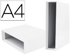 Capa do artigo White A4 wide spine file folder box for Liderpapel Documenta documents.