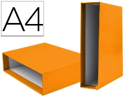 Capa do artigo Caixa para pasta de arquivo liderpapel documenta lombada larga din a4 laranja (5 unidades)