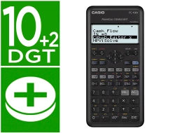 Capa do artigo Calculadora casio fc-100v financeira 4 linhas 10+2 digitos armazenamento flash calculo de impostos com capa cor cinza