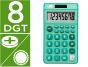 Calculadora liderpapel de bolso xf13 8 digitos solar e pilhas cor verde 115x65x8 mm - Preview