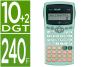 Calculadora Milan Cientifíca m240 Silver 2 Linhas 240 Funcões 10+2 Digitos Cor Verde Turquesa com Tampa Cor Prata - Preview