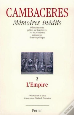 Capa do artigo Cambaceres Memoire Politique T.2