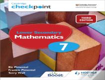 Cambridge Checkpoint Lower Secondary Mathematics Student'S Book 7