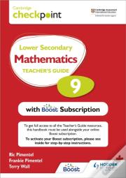 Cambridge Checkpoint Lower Secondary Mathematics Teacher'S Guide 9 With Boost Subscription