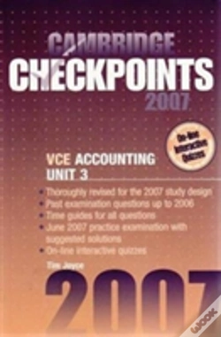 Capa do artigo Cambridge Checkpoints Vce Accounting Unit 3 2007
