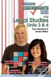 Cambridge Checkpoints Vce Legal Studies Units 3&4