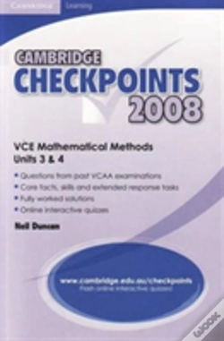 Capa do artigo Cambridge Checkpoints Vce Mathematical Methods Units 3 And 4 2008