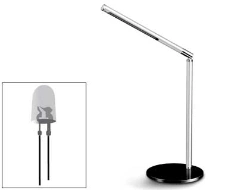 Capa do artigo Candeeiro de escritorio cep ecoline de aluminio e aco com luz led