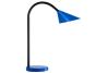 Candeeiro de escritorio unilux sol led 4w braco flexivel abs e metal azul base 14 cm diametro - Preview