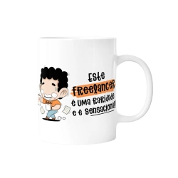 Capa do artigo Caneca Malasana "Freelancer" Laranja Tzm9457-Pt