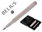 Caneta e bolsa de couro belius cinza tinta preta caixa de oferta - Preview