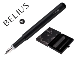 Capa do artigo Caneta e bolsa de couro belius preto tinta preta caixa de oferta