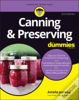 Canning & Preserving For Dummies