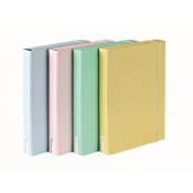 Capa do artigo Capa A4 com elásticos - lombada 4 cm Emboss cores pastel (1 unidade)