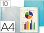 Capa catalogo liderpapel 10 bolsas polipropileno din a4 azul - Preview
