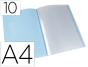 Capa catalogo liderpapel 10 bolsas polipropileno din a4 celeste opaco - Preview