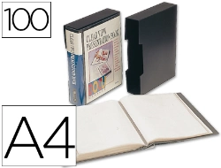 Capa do artigo Capa catalogo liderpapel 100 bolsas din a4 preta com caixa